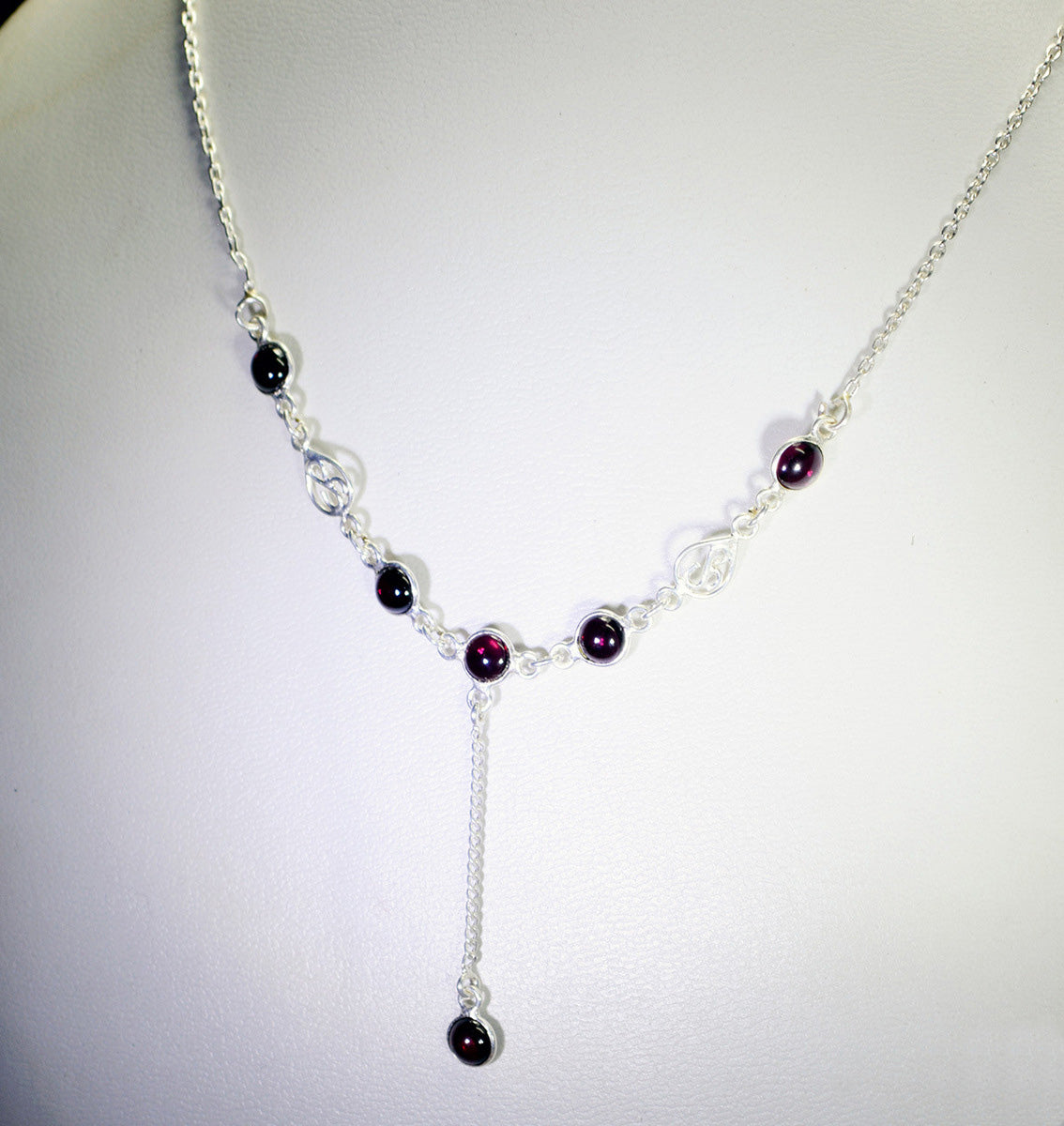simply 925 Solid Sterling Silver fine Natural Red Necklace gift UK