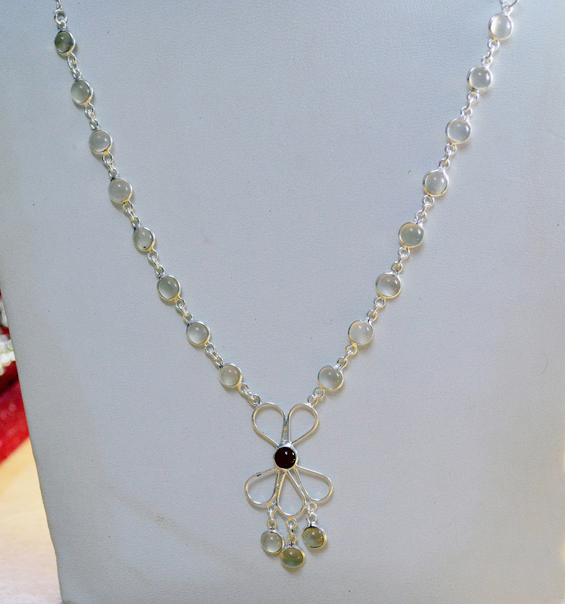 suppiler 925 solid sterling silver cute genuine multi necklace gift uk Main image