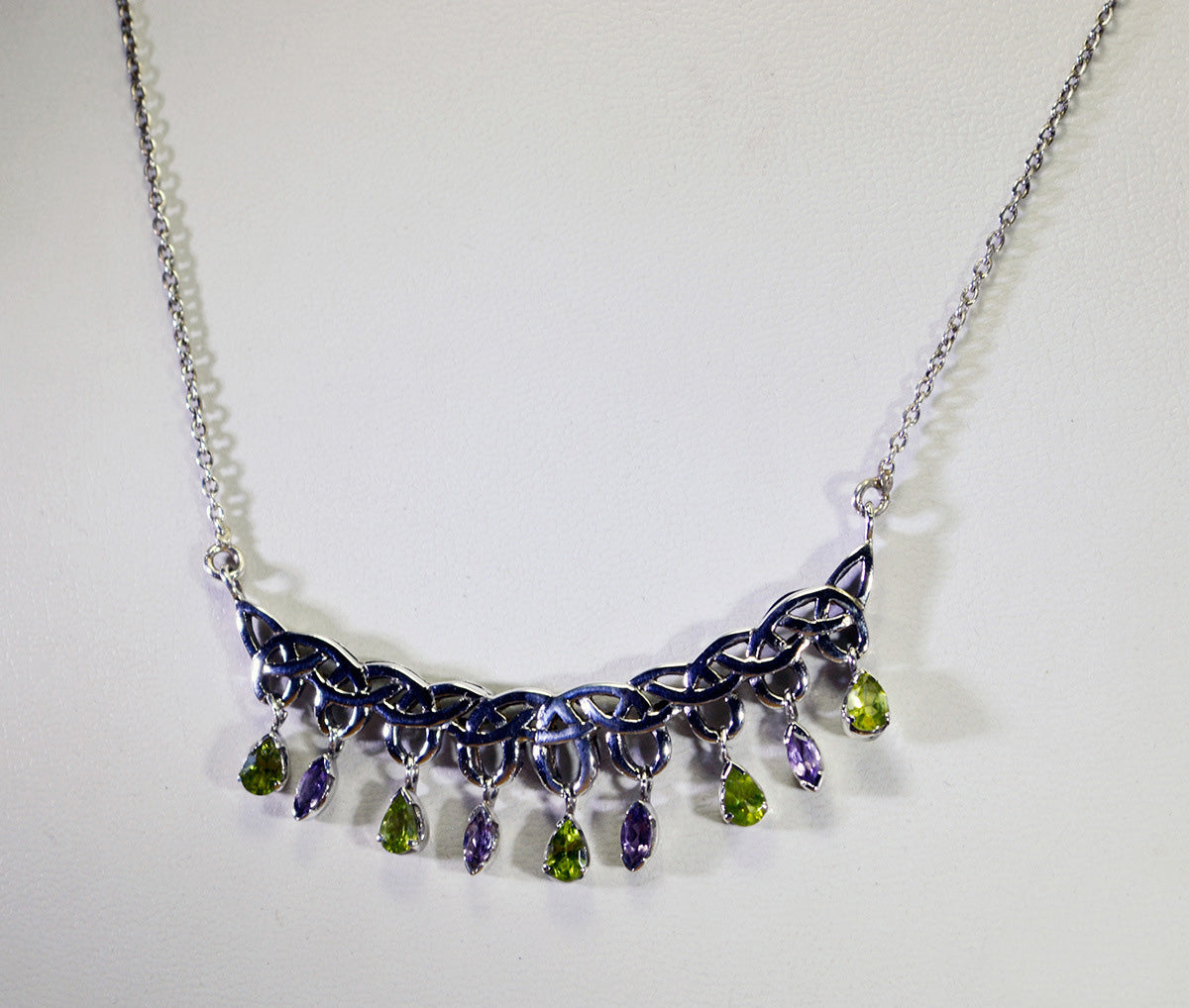 supplies 925 solid sterling silver comely genuine multi necklace gift uk Главное изображение товара