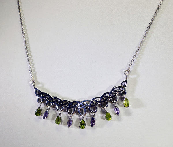 supplies 925 solid sterling silver comely genuine multi necklace gift uk