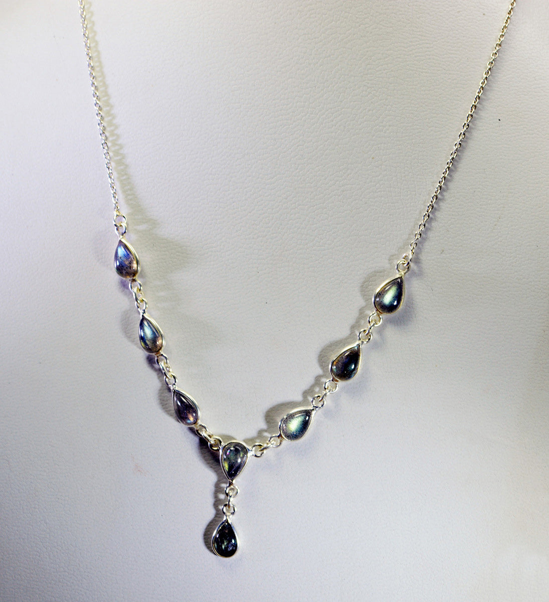 usual 925 solid sterling silver bonnie natural gray necklace gift uk Main image